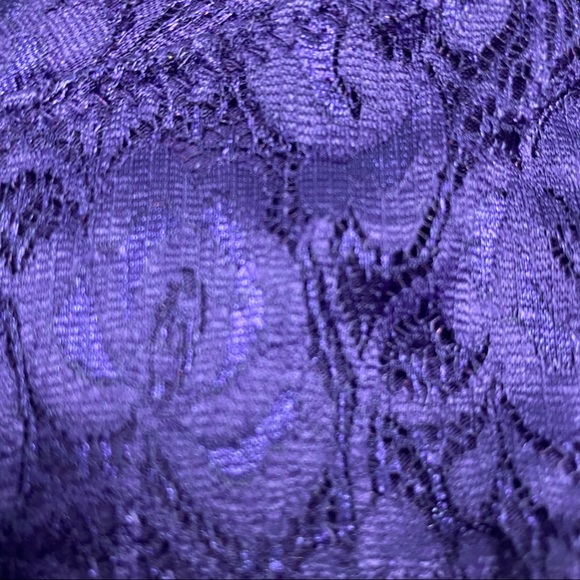 PLUS PURPLE STRETCH LACE BRALETTE HOURGL… - Picture 4 of 5